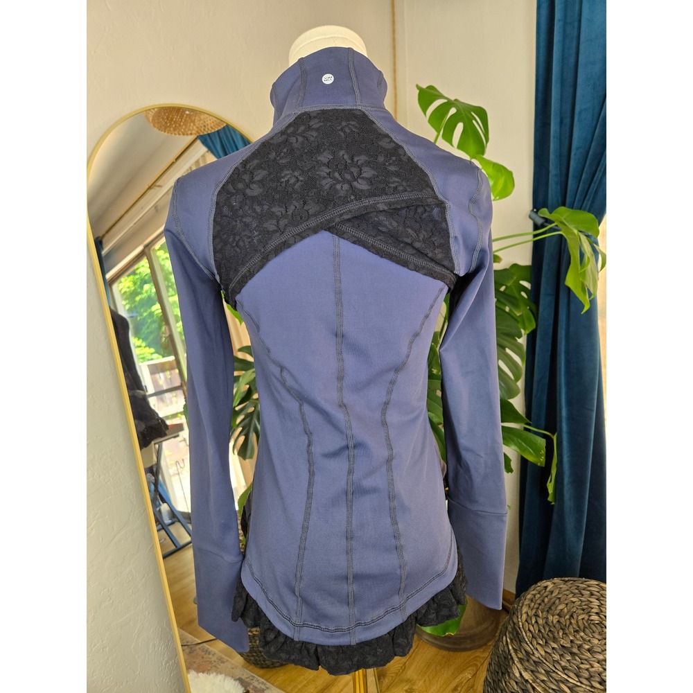 Vimmia Fitted Jacket Full Zip Lace Trim‎ Athleisure Activewear Small - Picture 3 of 10